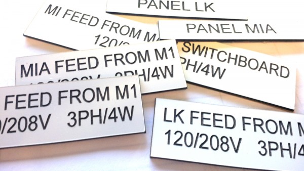 Engraved Electrical Panel Labels