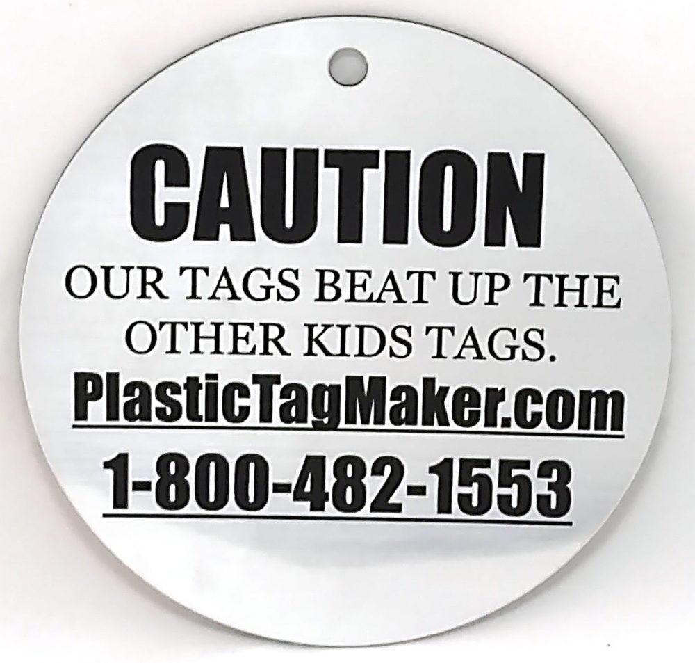 Engraved Plastic Warning Tags