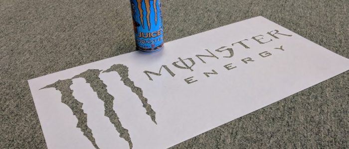 custom engraved monster energy sign laser engraving pros Plastic Engraving