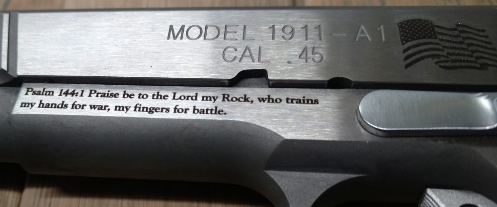 custom engraved .45 quote gun laser engraving pros Gun Engraving